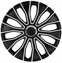 Juego De Tapacubos Voltec Pro 13-Pulgadas Negro/Blanco Autostyle
