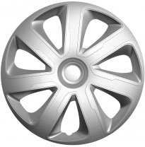Juego De Tapacubos Livorno 14-Pulgadas Silver Carbono-Look Autostyle