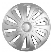 Juego De Tapacubos Caliber 13-Pulgadas Silver Carbono-Look Autostyle