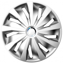 Juego De Tapacubos Grip Pro 15-Pulgadas Silver Autostyle