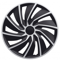 Cubiertas De Rueda Turbo De 15 Pulgadas Plateado/Negro