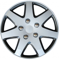 Juego De Tapacubos Michigan 15-Pulgadas Blanco/Charcoal Gris Autostyle