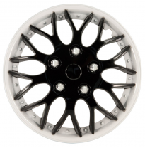 Juego De Tapacubos Missouri 16-Pulgadas Negro/Blanco Rim Autostyle