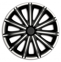 Juego De Tapacubos Nero 18 Pulgadas Plata/Negro