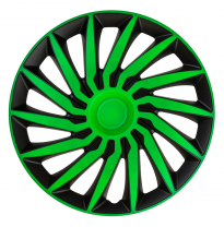 Juego De Tapacubos Kendo 15 Pulgadas Negro/Verde
