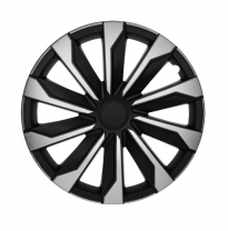Juego De Cubiertas De Rueda Typhoon 14 Pulgadas Plateado / Negro