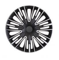 Set Cubre Ruedas Jerez 16 Pulgadas Plata / Negro