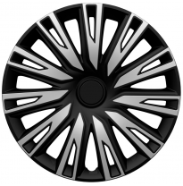 Juego tapacubos Copra 15 pulgadas plateado/negro