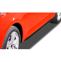 Faldones laterales &#039;Slim&#039; adecuados para Skoda Rapid (NH) 2012-2019 (ABS negro brillante)