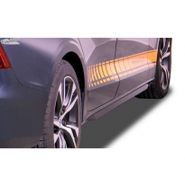 Faldones Laterales &quot;Slim&quot; Adecuados Para El Volvo S60 Y V60 Ii 2018- (Abs Negro Brillante)