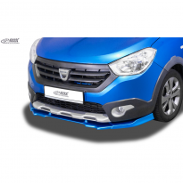 Spoiler delantero RDX Racedesign Vario-X compatible con Dacia Dokker Stepway 2012-2021 y Lodgy Stepway 2012-2022 (PU)
