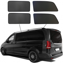 Juego de cortinillas Sunclip apto para Mercedes Clase V W447 (distancia entre ejes larga) 2014-2024 sin ventanas emergentes