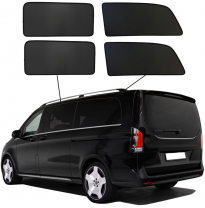 Juego de cortinillas Sunclip apto para Mercedes Clase V W447 (batalla larga) Facelift 2024- sin ventanas emergentes