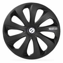 Juego De Tapacubos Sparco Wheels Sicilia 15-Pulgadas Negro/Carbono Sparco Wheels