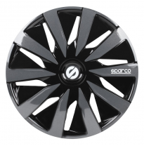 Juego De Tapacubos Sparco Wheels Lazio 15-Pulgadas Negro/Gris Sparco Wheels