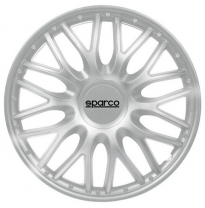 Juego Tapacubos Deportivos Sparco Roma 14-Inch Silver