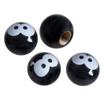 Juego Tapones Valvula Simoni Racing Eye in the Night - Negro/White - 4-Piezas