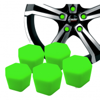Tapones Tuerca Rueda Simoni Racing Soft Sil - 19mm - Verde - Juego De 20 Piezas