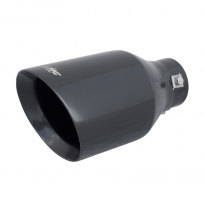 Cola De Escape Simoni Racing Redonda/Slanting Inox Negro - ø115xl210mm - Installation 38-63mm