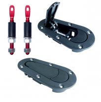 Simoni Racing Set De Ganchos/Pasadores Universales Para El Capó - Quick Release - Abs/Aluminum