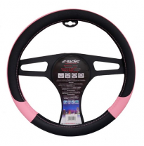 Funda De Volante Simoni Racing Pink Lady - 37-39cm - Negro/Rosa