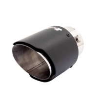 Simoni Racing Cola De Escape Redondo/Inclinado Matt-Carbon+inox - ø89xl155mm - Instalación 50-76mm