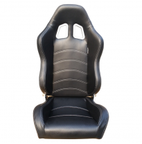 Asiento Deportivo Autostyle &#039;Type Z&#039; - Negro Carbon-Look - Respaldo Reclinable De Dos Lados - Incl. Guías Universales