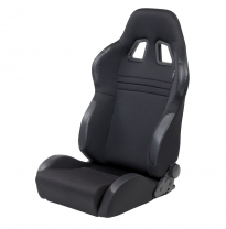 Asiento Deportivo Autostyle &#039;T Eco&#039; - Negro - Respaldo Reclinable De Dos Lados - Incl. Guías Universales