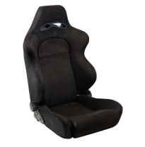 Asiento Deportivo Autostyle &#039;C&#039; - Negro - Respaldo Reclinable De Dos Lados - Incl. Guías Universales