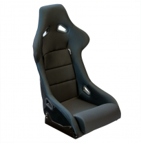 Asiento Deportivo Autostyle &#039;Bs1&#039; - Negro - Respaldo De Fibra De Vidrio - No Reclinable