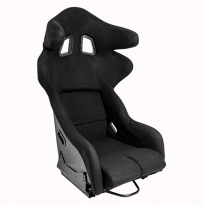 Asiento Deportivo &quot;Jj&quot; - Negro - Respaldo De Fibra De Vidrio No Reclinable