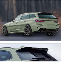 Alerón de techo (tapa del alerón) para BMW Serie 3 G21 Touring 2019- (ABS negro brillante)