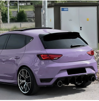 Alerón de techo AutoStyle compatible con Seat Leon 5F 5 puertas 2013-2020, 3 piezas (ABS Negro Brillante)