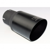 Cola De Escape Ulter Sport Redondo ø90mm Inclinado - Longitud 180mm - Instalación -&gt;55mm - Inox Negro