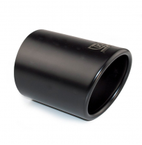 Cola De Escape Ulter Sport Redondo ø90mm Inclinado - Longitud 120mm - Instalación 65-80mm - Negro Inox