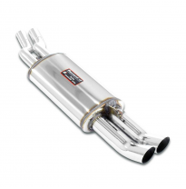 Silencioso trasero DTM OO70 Sistema 100% de acero inoxidable, 2 x Ø60 mm - Solo kit completo BMW E30 M3 2.3i / 2.5i Evo - S50 /