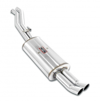 Silenciador trasero OO70 DTM Sistema 100% Acero Inox, 2 x Ø63mm -> 2 x Ø60mm - Solo kit completo BMW E30 - V8 BMW S65 engine con