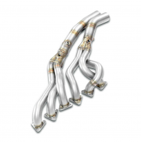 Manifold (Volante a la derecha) Sistema 100% de acero inoxidable, 2 x Ø60 mm - Solo kit completo BMW E30 M3 2.3i / 2.5i Evo - S5