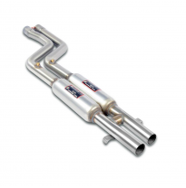 Silencioso delantero (Reemplaza catalizador) Sistema de competición 100% acero inoxidable, sobredimensionado 2 x Ø63,5 mm - Solo