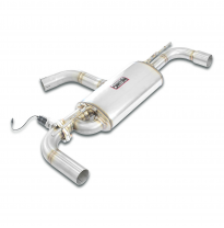Silencioso trasero Derecho-Izquierdo Sistema 100% de acero inoxidable, sobredimensionado Ø80mm -> Ø76mm, sección trasera con vál