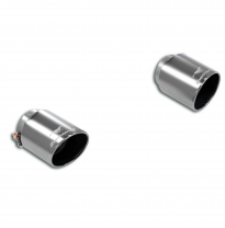 kit colas de escape Derecha-Izquierda O100 "Gun Metal Grey" Sistema 100% de acero inoxidable, sobredimensionado Ø80mm -> Ø76mm,