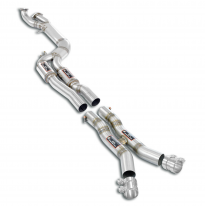 Paquete de escape J-Pipe Touring Elimina los catalizadores secundarios + filtros de partículas de aceite + resonador intermedio