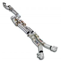 Paquete de escape J-Pipe Touring Elimina los catalizadores secundarios + filtros de partículas de aceite + resonador intermedio