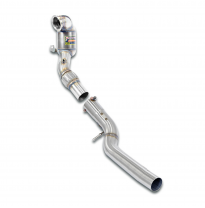 Kit de tubo de escape turbo + catalizador metálico 200 CPSI Sistema 100% de acero inoxidable. Tamaño extragrande: Ø76 mm -> Ø70