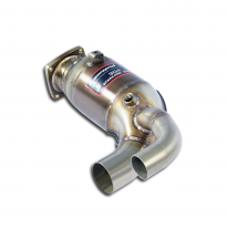 Escape delantero derecho con catalizador metálico de 100 CPSI. Sistema 100% Acero Inox para silencioso trasero OEM Solo sistema