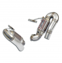 Catalizador metalico Derecho-Izquierdo  Sistema 100% de acero inoxidable, salida central - Para parachoques trasero del 996 GT3