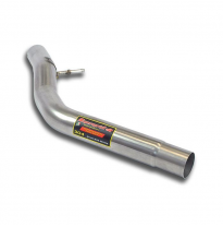 Tubo central (Reemplaza silencioso central OEM) Sistema 100% de acero inoxidable, tamaño extragrande Ø76 mm -> Ø70 mm -> Ø65 mm