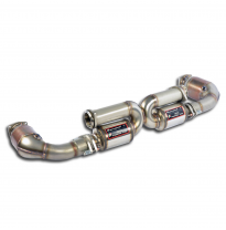 Silencioso trasero derecho "Racing" + catalizador metalico 100CPSI Sistema RACING 100% acero inoxidable 2 x Ø70 mm - SOLO KIT CO
