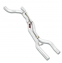 Kit de tubos centrales "X-Pipe" Sistema "Kat-Back" tamaño grande 2 x Ø60mm Solo sistema completo PORSCHE 958 CAYENNE S 3.6i V6 (