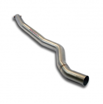 Tubo central 100% Stainless steel "Cat.-back" system, Oversize Ø76mm, for the Stock rear muffler / M Performance - Full kit only